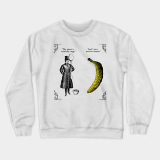 The Olde Joke of a Big Spoon and a Banana Crewneck Sweatshirt